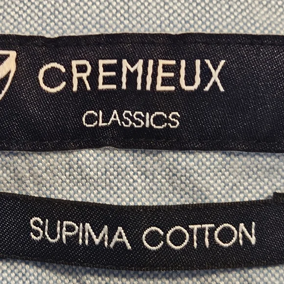 DANIEL CREMIEUX mens Short Sleeve Button Dress Shirt Size LARGE COLOR BLUE LL11 - Picture 13 of 16